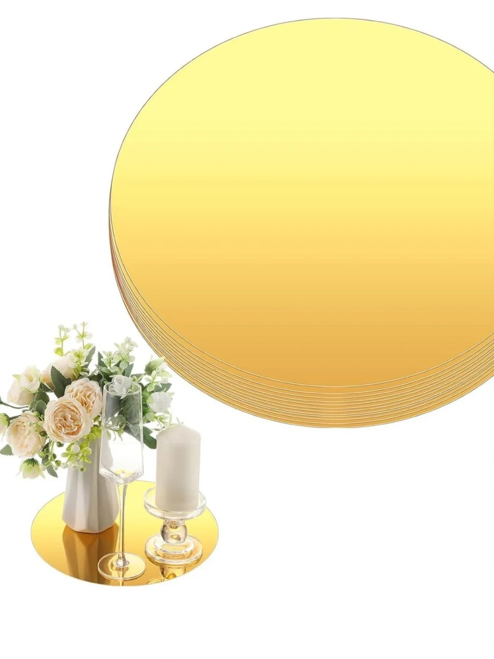 NEW Gold Acrylic Mirror Centerpieces-Set of 12 🌼